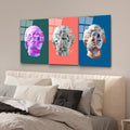 Heykel Pop-Art Set Cam Tablo - Cok-renkli