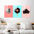 Pop-Art Dondurma Set Cam Tablo - Cok-renkli
