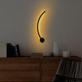 S-Form Modern LED Aplik - Siyah