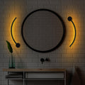 S-Form Modern LED Aplik - Siyah