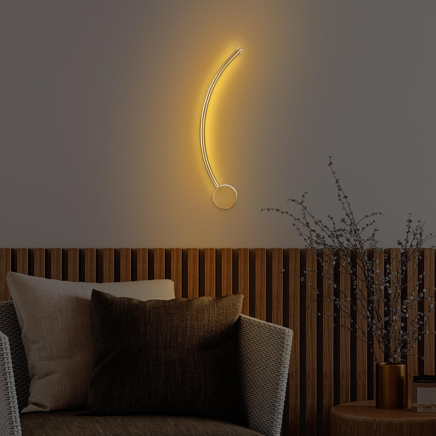 S-Form Modern LED Aplik - Altın