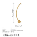 S-Form Modern LED Aplik - Altın