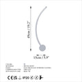 S-Form Modern LED Aplik - Gri