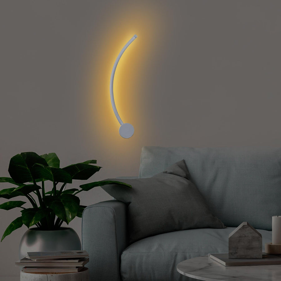 S-Form Modern LED Aplik - Gri