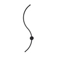 S-Dalga Modern LED Aplik - Siyah