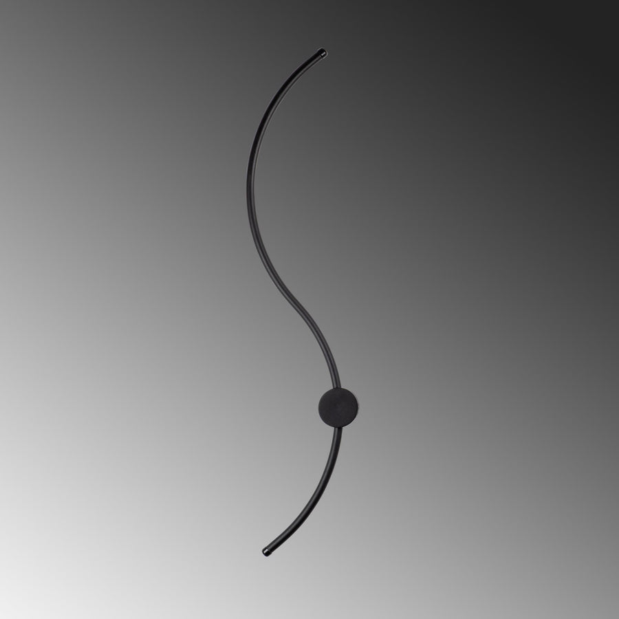 S-Dalga Modern LED Aplik - Siyah