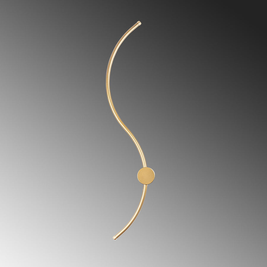 S-Dalga Modern LED Aplik - Altın