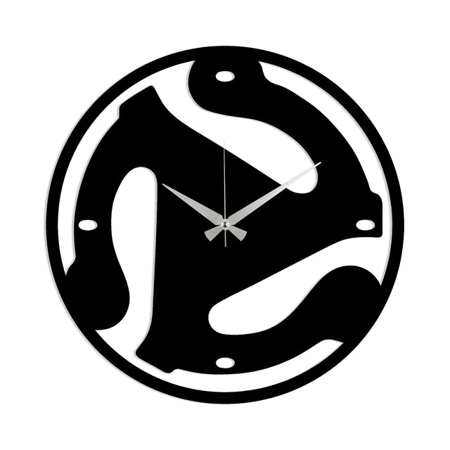 Soyut Organik Form Metal Duvar Saati - Siyah