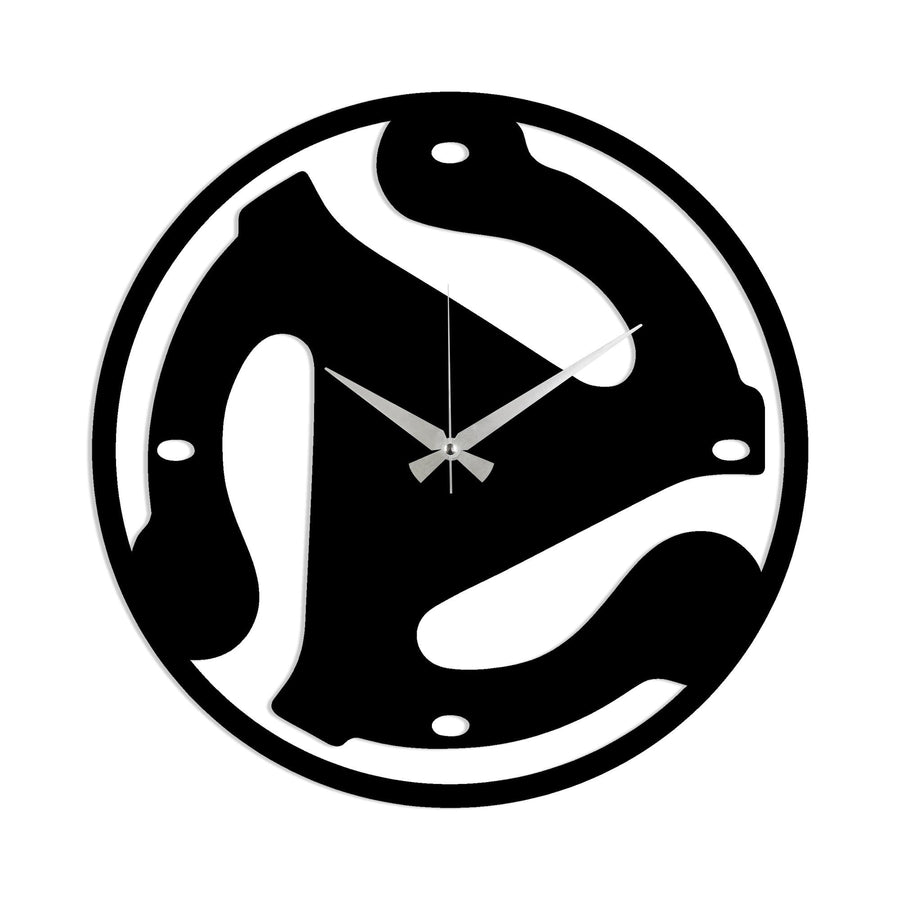 Soyut Organik Form Metal Duvar Saati - Siyah