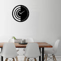 Spiral Siyah Metal Duvar Saati