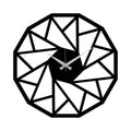 Geometrik Ucgen Siyah Metal Duvar Saati