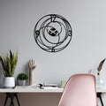 Spiral Yörünge Modern Metal Duvar Saati - Siyah