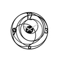 Spiral Yörünge Modern Metal Duvar Saati - Siyah