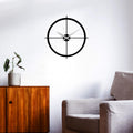 Crosshair Minimalist Metal Duvar Saati - Siyah