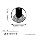 Kemer Modern Metal Duvar Saati - Siyah
