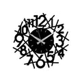 Kargasalik Rakami Metal Duvar Saati - Siyah