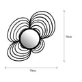 Spiral Sarmal Metal Duvar Aynası - Siyah