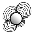 Spiral Sarmal Metal Duvar Aynası - Siyah