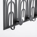 Kemer Desenli Metal Duvar Askılığı - Siyah