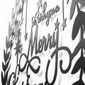 Çelenk Noel Metal Duvar Aydınlatması - Siyah