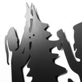 Cocuk ve Yilbasi Agaci Metal Duvar Apligi - Siyah