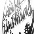 Merry Christmas Yazili Metal Duvar Apligi - Siyah
