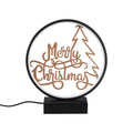 Merry Christmas Yazili Yuvarlak Masa Lambasi - Siyah