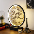 Merry Christmas Kar Taneli Masa Lambasi - Siyah