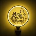 Merry Christmas Yazili Metal Duvar Apligi - Beyaz