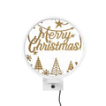 Merry Christmas Yildizli Metal Duvar Apligi - Beyaz