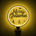 Merry Christmas Yildizli Metal Duvar Apligi - Beyaz