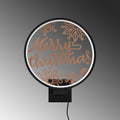 Merry Christmas Kar Taneli Metal Duvar Apligi - Siyah