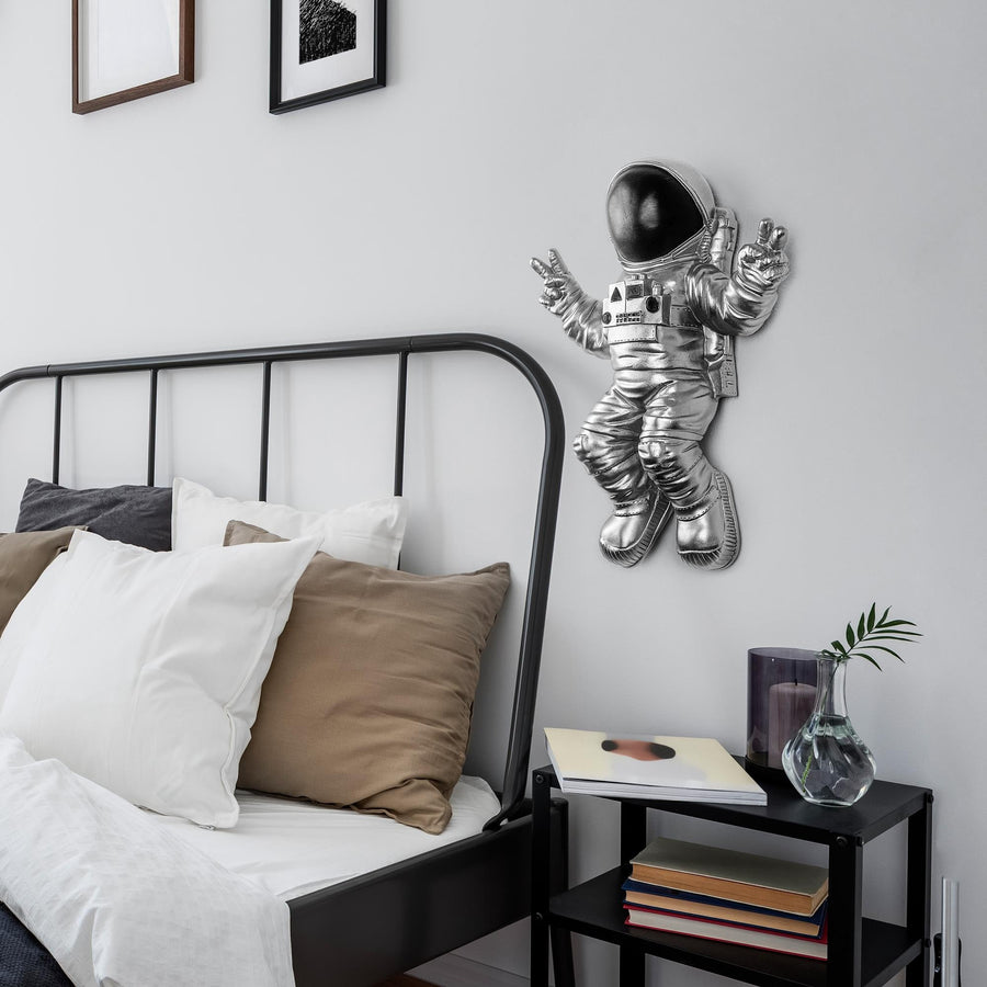 Astronot Polyester Duvar Susu - Gumus