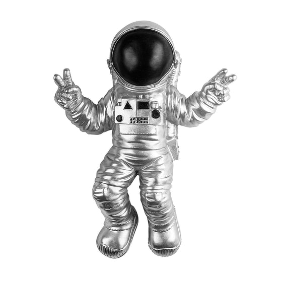 Astronot Polyester Duvar Süsü - Gümüş