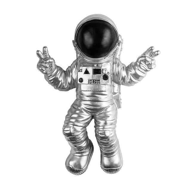 Astronot Polyester Duvar Susu - Gumus