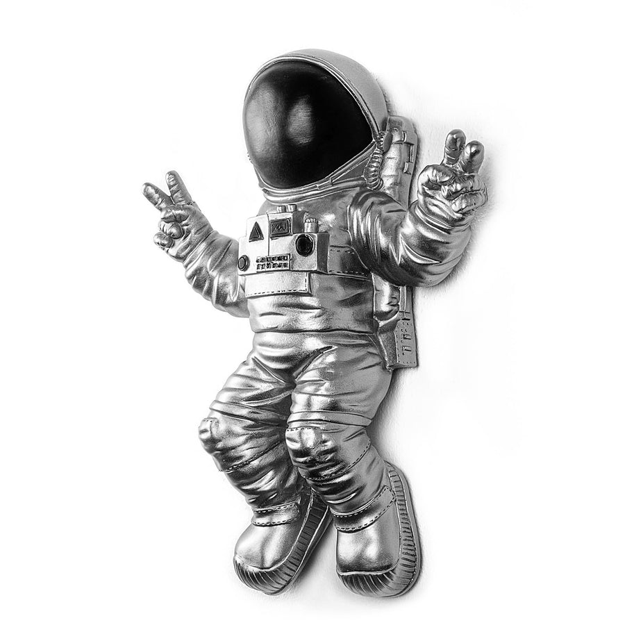 Astronot Polyester Duvar Susu - Gumus