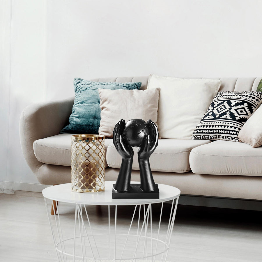 Eller Dunya Polyester Heykel - Siyah