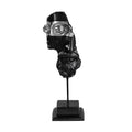 Antik Bust Sanatsal Polyester Heykel Obje - Siyah