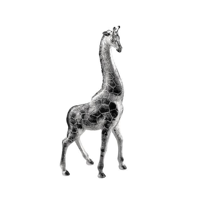 Zurafa Naturalist Polyester Heykel Obje - Gumus
