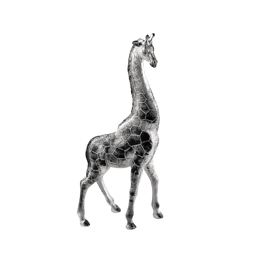 Zurafa Naturalist Polyester Heykel Obje - Gumus