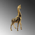 Zurafa Naturalist Polyester Heykel Obje - Altin