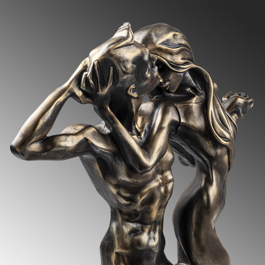 Cift Figur Polyester Heykel - Bakir