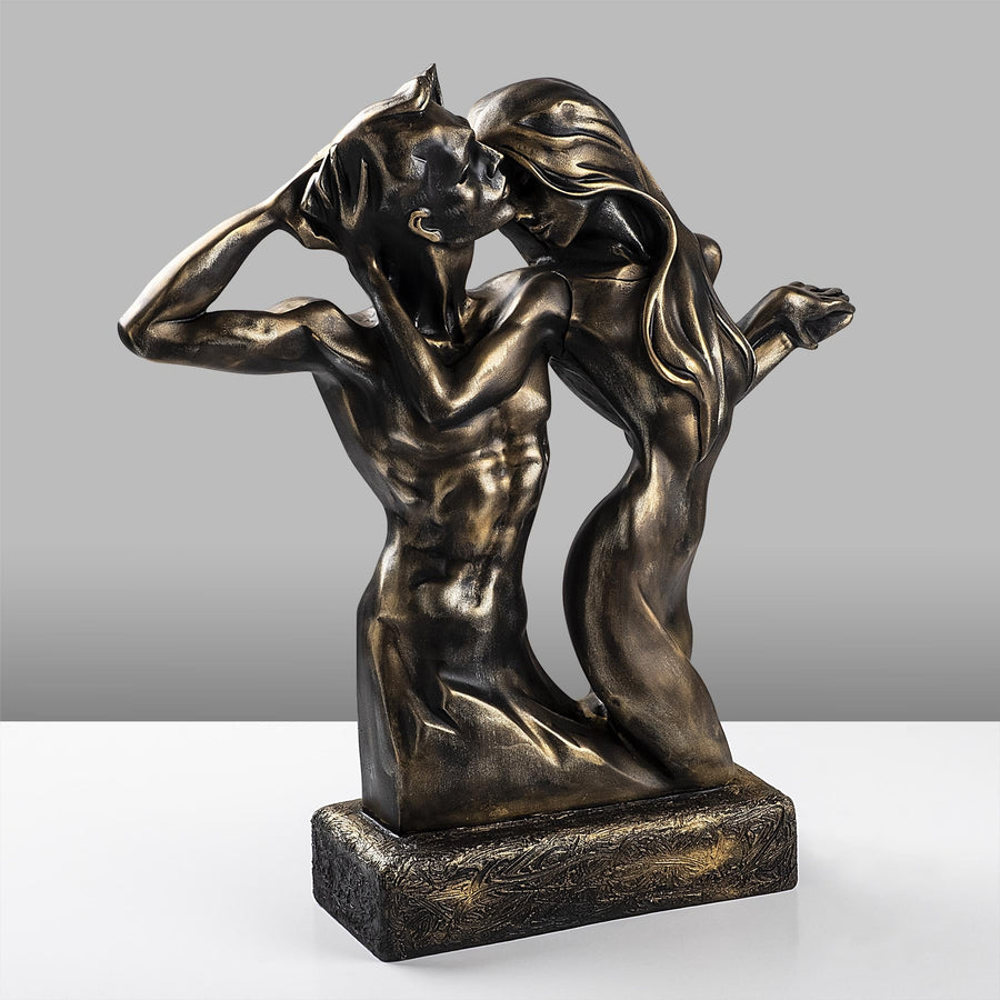Cift Figur Polyester Heykel - Bakir