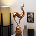 Geyik Polyester Heykel Top Kaideli - Bakir