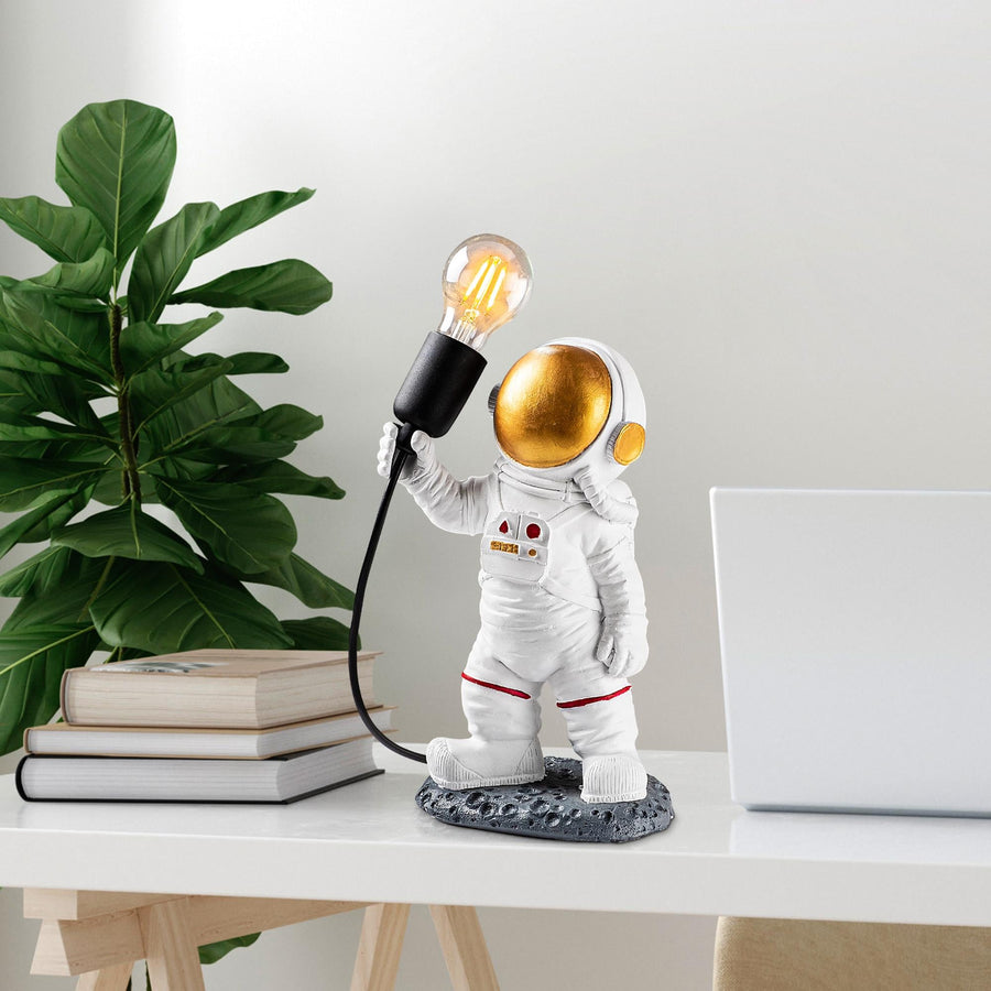 Astronot Polyester Masa Lambasi - Beyaz