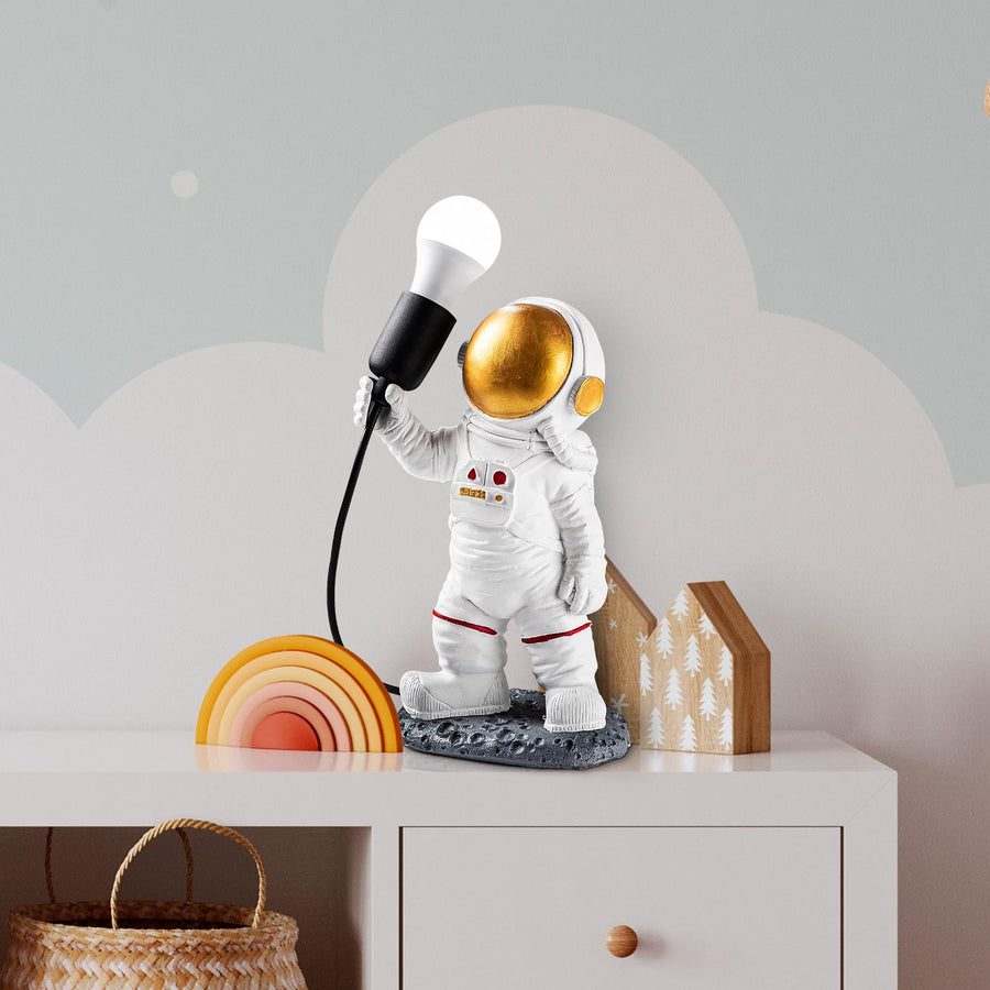 Astronot Polyester Masa Lambasi - Beyaz
