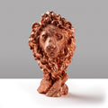 Aslan Basi Polyester Heykel - Bakir