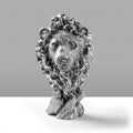 Aslan Modern Polyester Heykel - Gumus