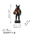 Bulldog Astronot Polyester Heykel - Siyah