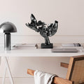 Uc Yuz Modern Polyester Heykel - Siyah